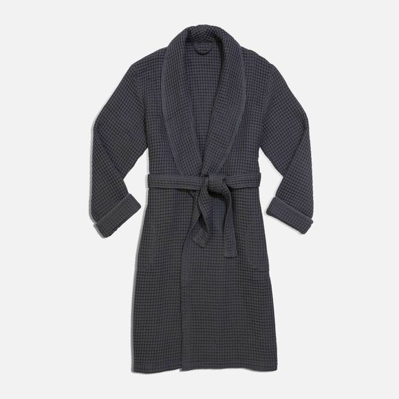 NEW Brooklinen Waffle Robe - Graphite - Size M/L - Picture 1 of 4